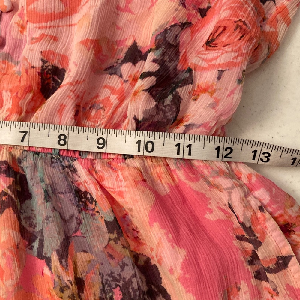 HEMANT & NANDITA Pink Floral Sheer Long-Sleeve Romper - Picture 15 of 16